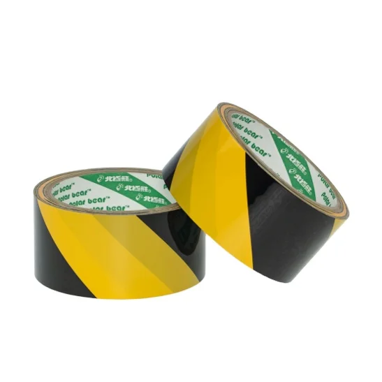 Yellow black red white green white barrier safety warning adhesive tape