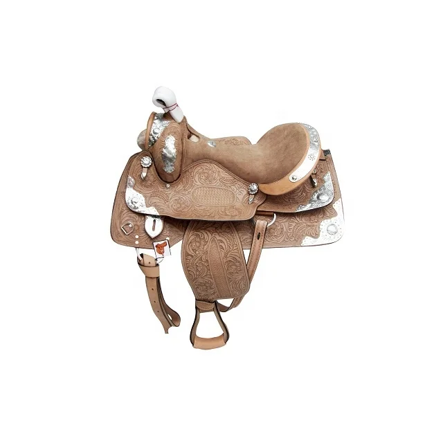Hand Carved Leather Western Saddle