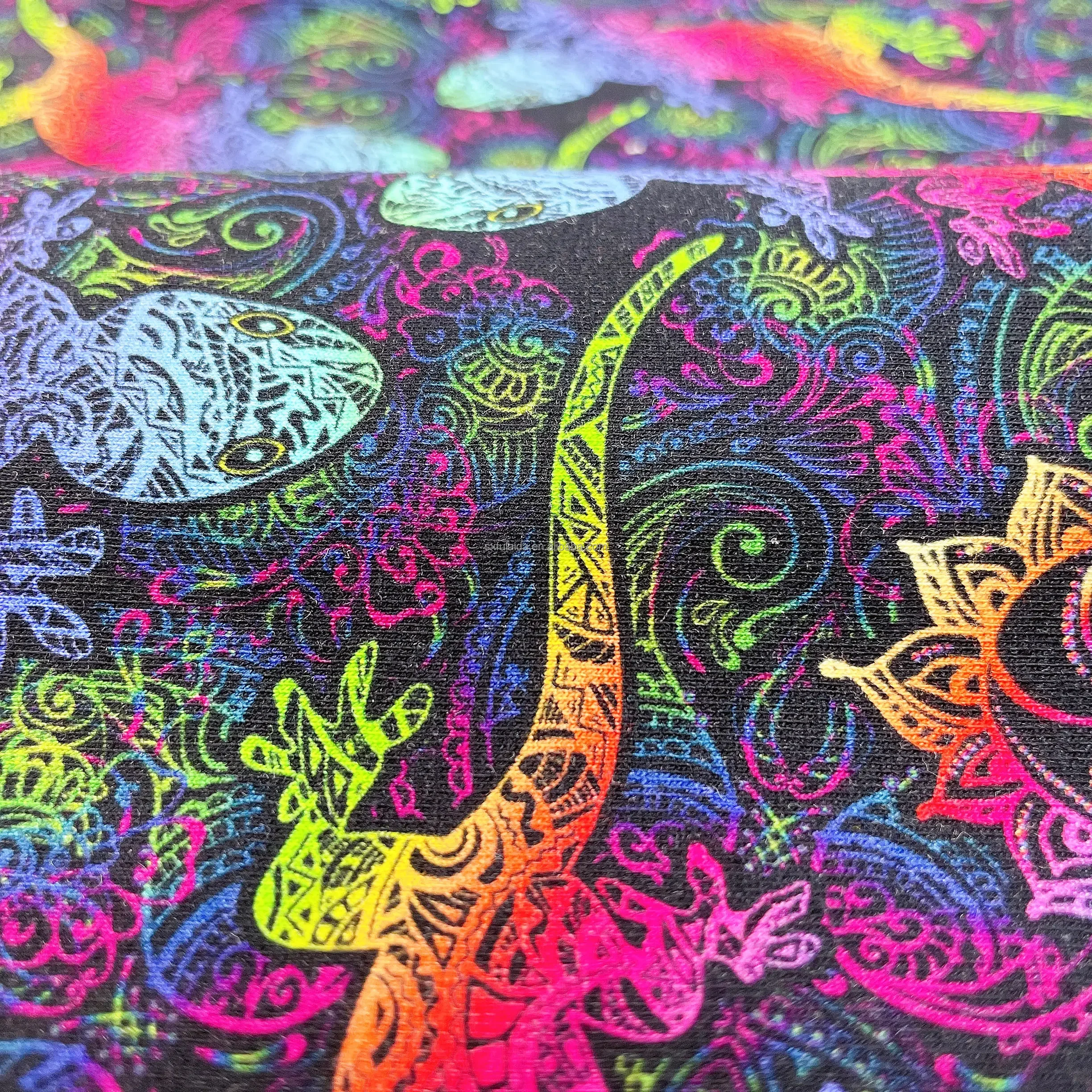 Top Custom Print Digital Cloth Plain Knitted Stretch French Terry Fleece Fabric For Hoodies