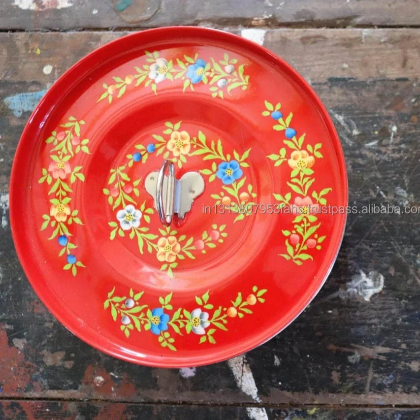 Indian Masala Box Antique Design 7 Cup Spice Container with Lid , Indian spice box, steel spice box