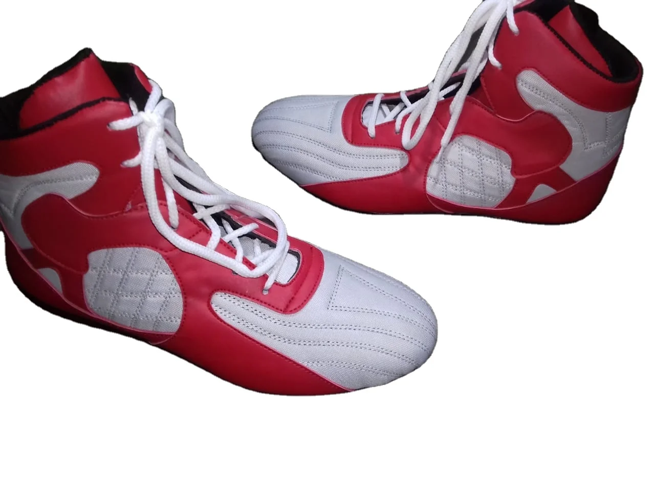 Hot Sale Best Selling Rubber Soul PU Leather Breathable Upper High Ankle Combat Sports Wrestling Muay Thai Boxing Shoes