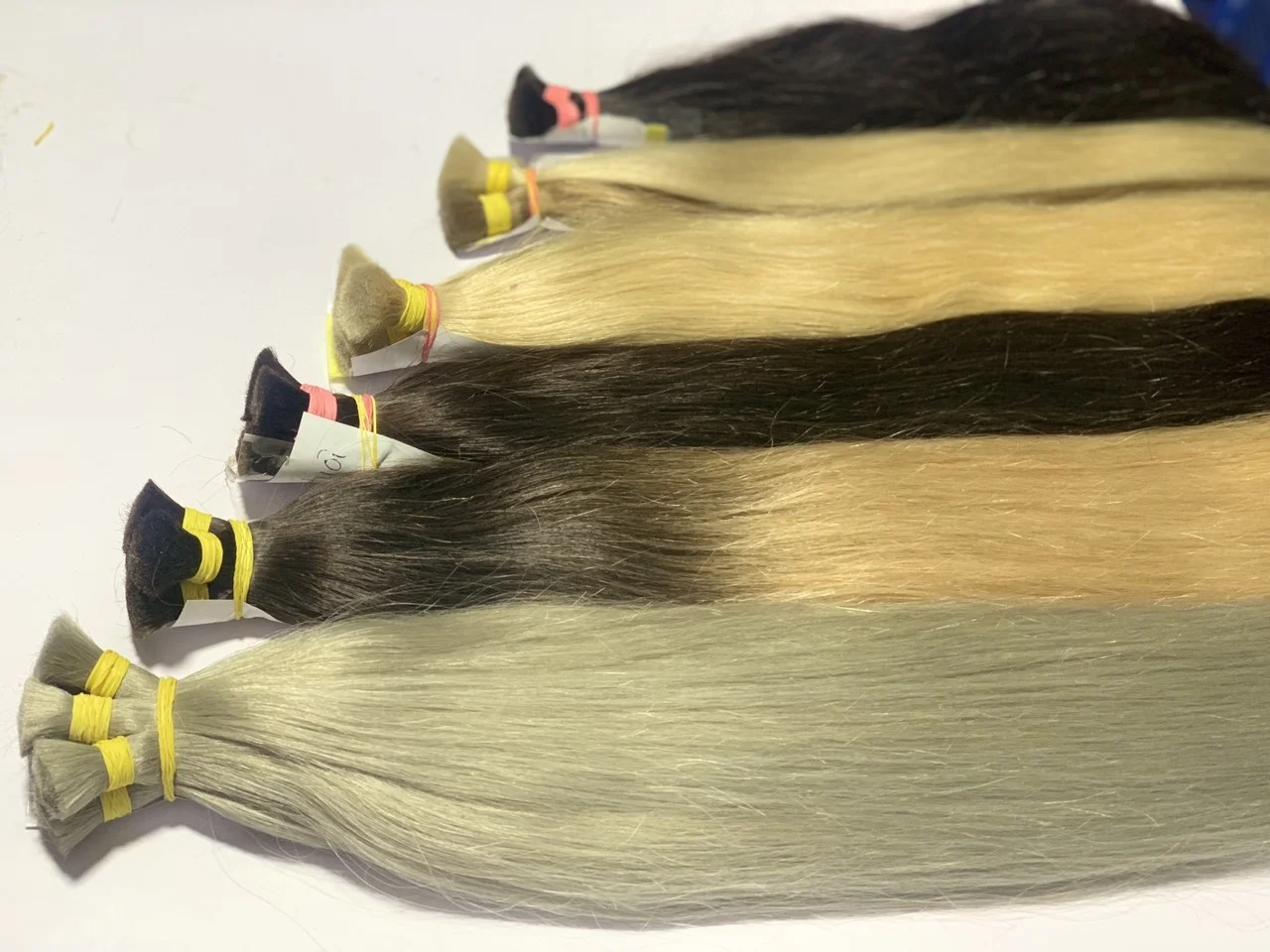  Вьетнамские волосы оптовая продажа 100% вьетнамские человеческие все длины 8 дюймов 38 двойное плетение