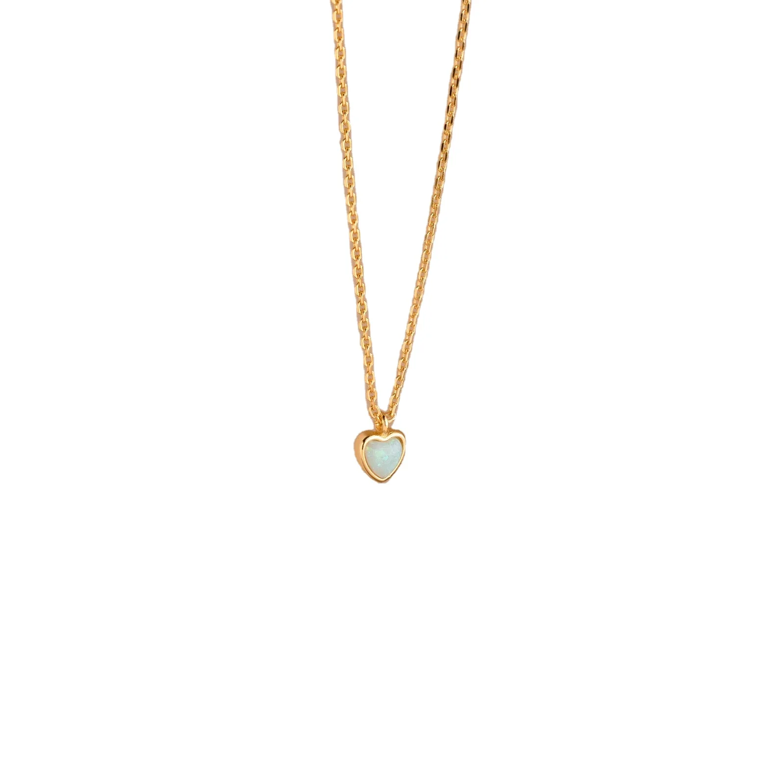 HOYA exquisite high-grade 925 sterling silver opal love pendant necklace for friends, festivals, anniversaries, gifts