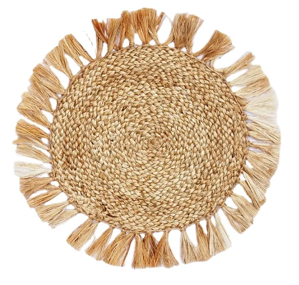 Manufacturer of 100% Jute Material Handmade Round Shape 28 cm Dining Table Placemat