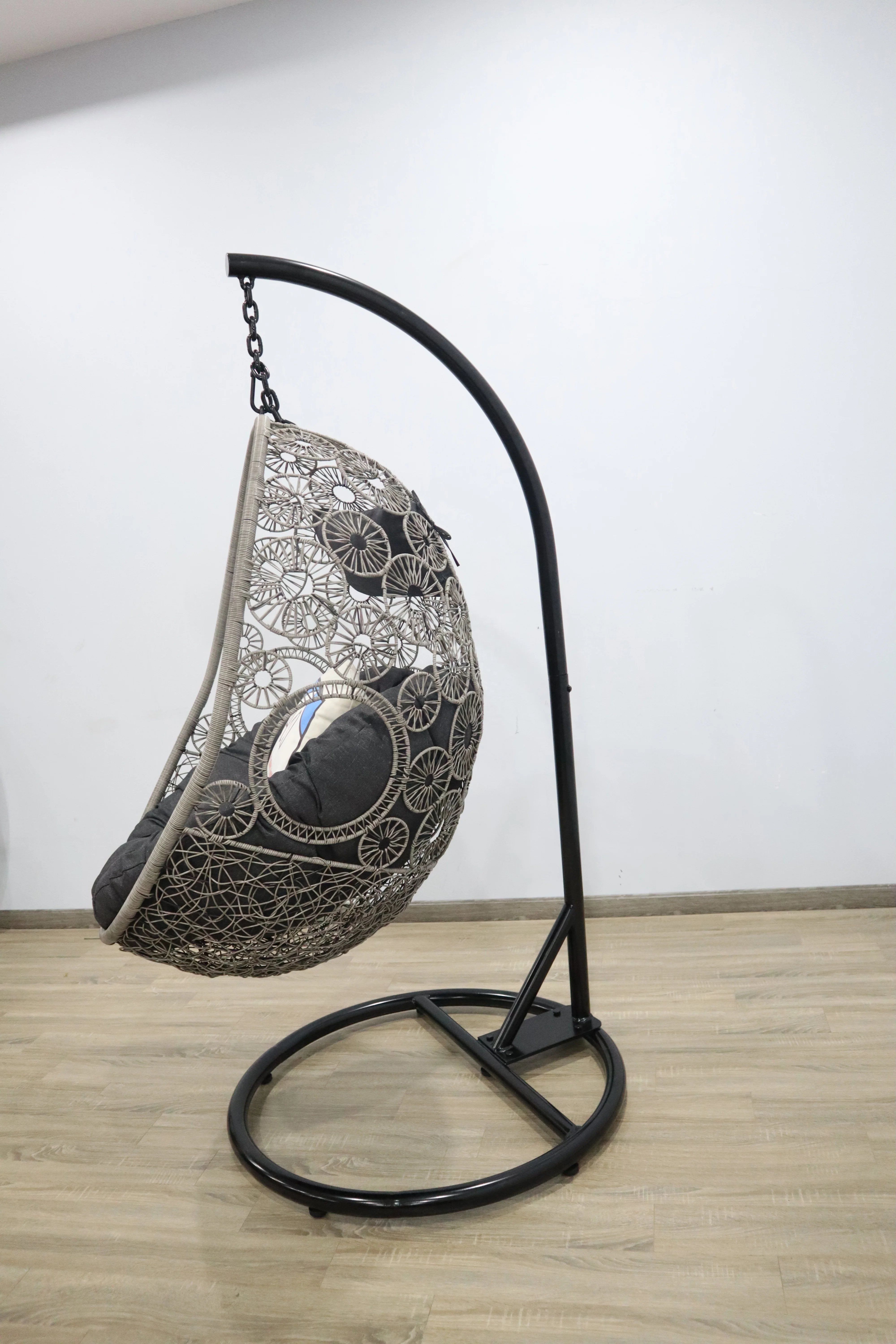 Уличный чехол для качели водонепроницаемый из яичной кожи на подвесное кресло дизайнерский молнии с изображением яиц черная ткань Оксфорд