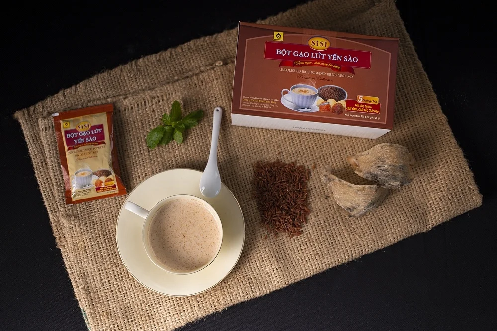 Sisi ласточкиное гнездо, порошок коричневого риса из Вьетнама, птичье гнездо