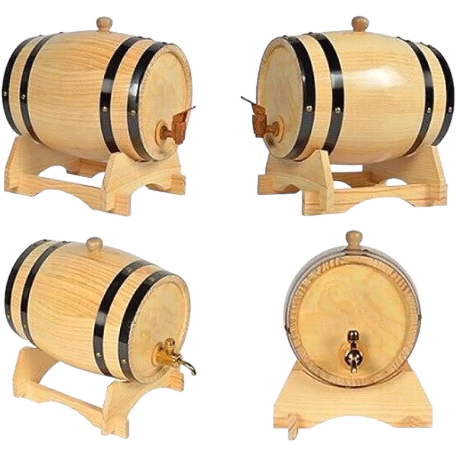 Custom Solid Pine Wine Barrels For Wine Combined Decoration Wooden Wine Barrels Manufactured by Vietnam factory OEM/ODM