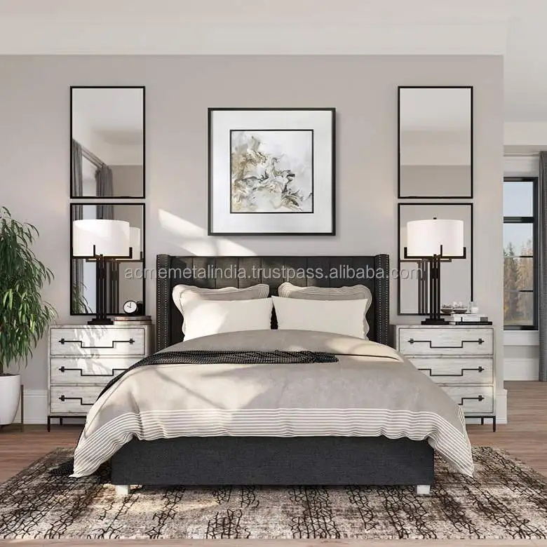  Прикроватный столик и настольная лампа Современная промышленная Настольная с металлическим основанием белый тканевый оттенок уникальный дизайн внутреннее освещение Декор