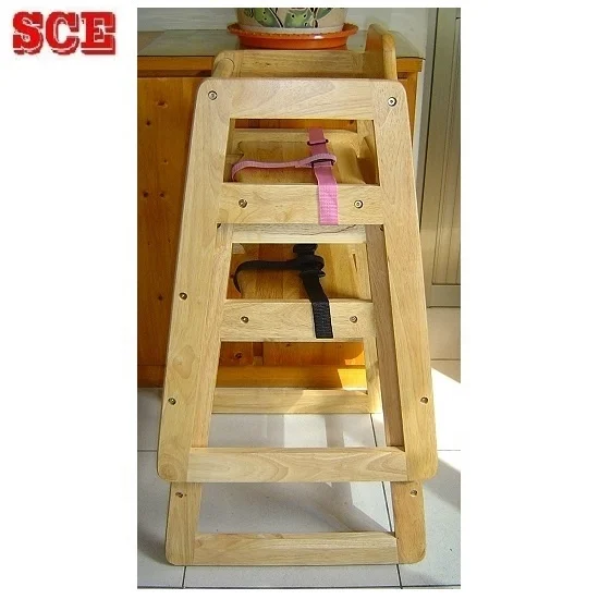 New baby chair wood with seat belt wooden high chair baby feeding safety seats