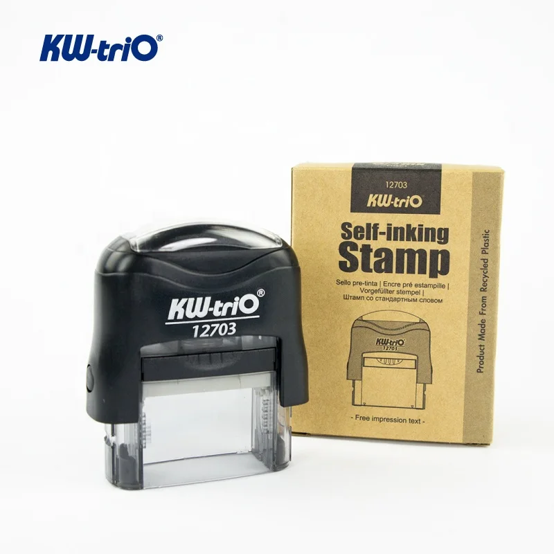 Custom Self Inking Stamp Blank, Free Impression Text, 38x14mm