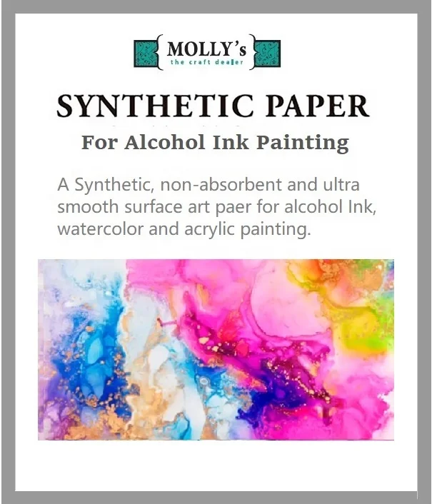 White Smooth PP Synthetic Paper A4 Size For Alcohol Ink Painting
