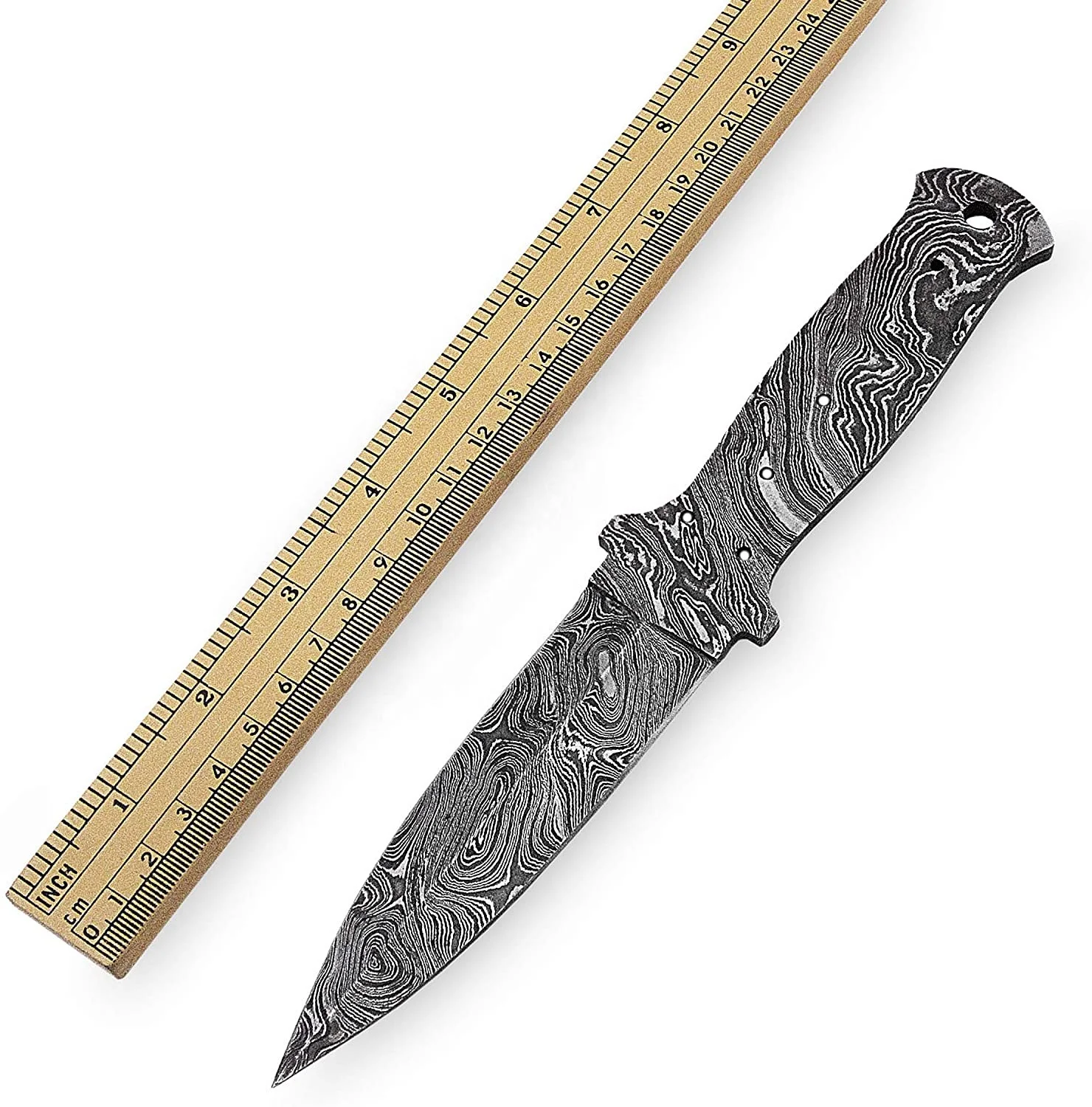  Дамасское лезвие без рисунка кованое вручную 9 00 дюйма для изготовления охотничьих ножей