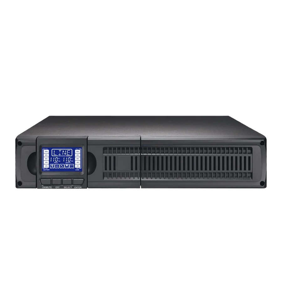 Rack mount online UPS 1KVA with backup power supply for server networking