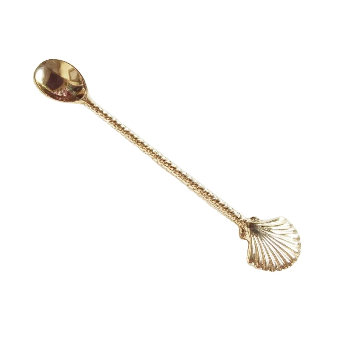 hot selling  Tea Spoon For Small Spoon Size Kitchen Cutlery Gold Cheese Home Coffee Spoon