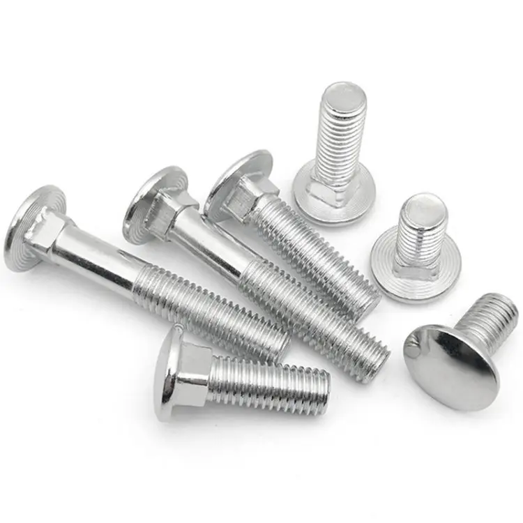 Iron Galvanized Half Round Head Square Neck Bolt Din603 White Zinc High Strength Carriage Bolts