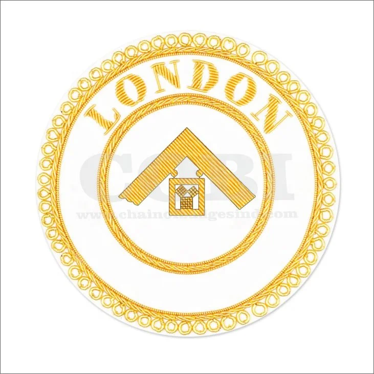 Masonic Regalia Made of Moire Ribbon Hand Embroidery Machine Apron As Per Oem Demand