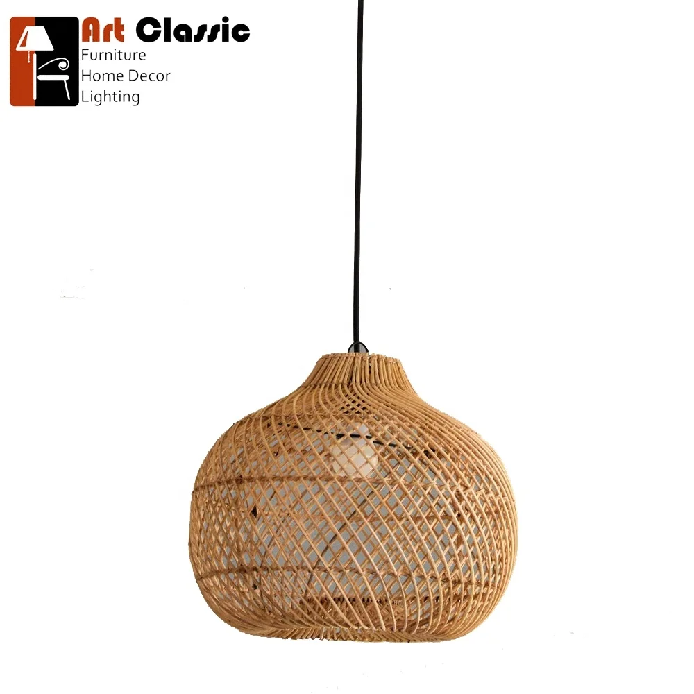 Singosari Handmade rattan lampshade, Wicker lamp, Rustic pendant light, chandelier All Simple Luminous Classic Best Seller