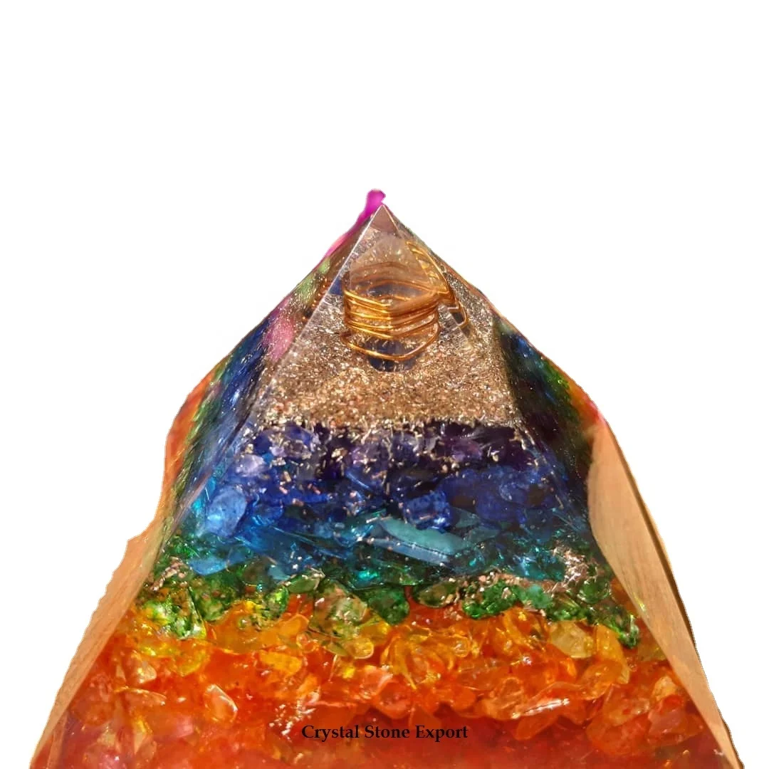  Пирамида семь чакр-ОРГОН с деревом жизни: оптовые пирамиды оргона: оргона для защиты/заживления Эмс