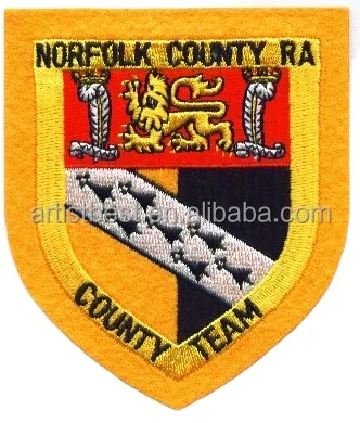 Embroidered country flag patch royal style insignia embroidery