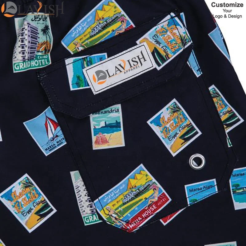 Customized Recycled Fabric Swim Trunks For Men Custom Printing Beach Shorts Wholesale Board Short Quick Dry Swim Short