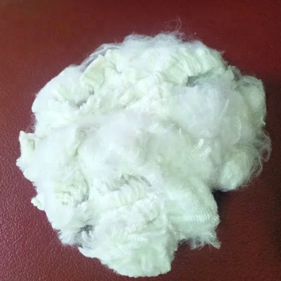 Top Quality 1.4D38SD Solid Dry Polyester Staple Fiber White A Grade Vikohasan Manufacturer and GRS standard fiber for spinning