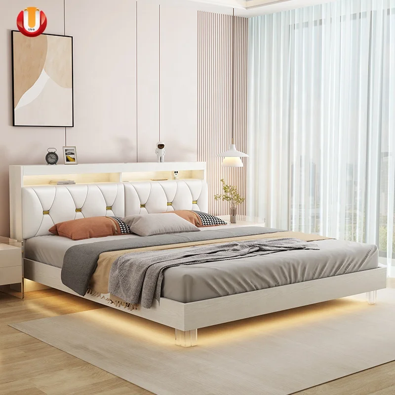 Modern Drawer Storage Bed Solid Wood Durable Bed Chinese for Adults Canopy Chinese Design Oak North America Wall Bed