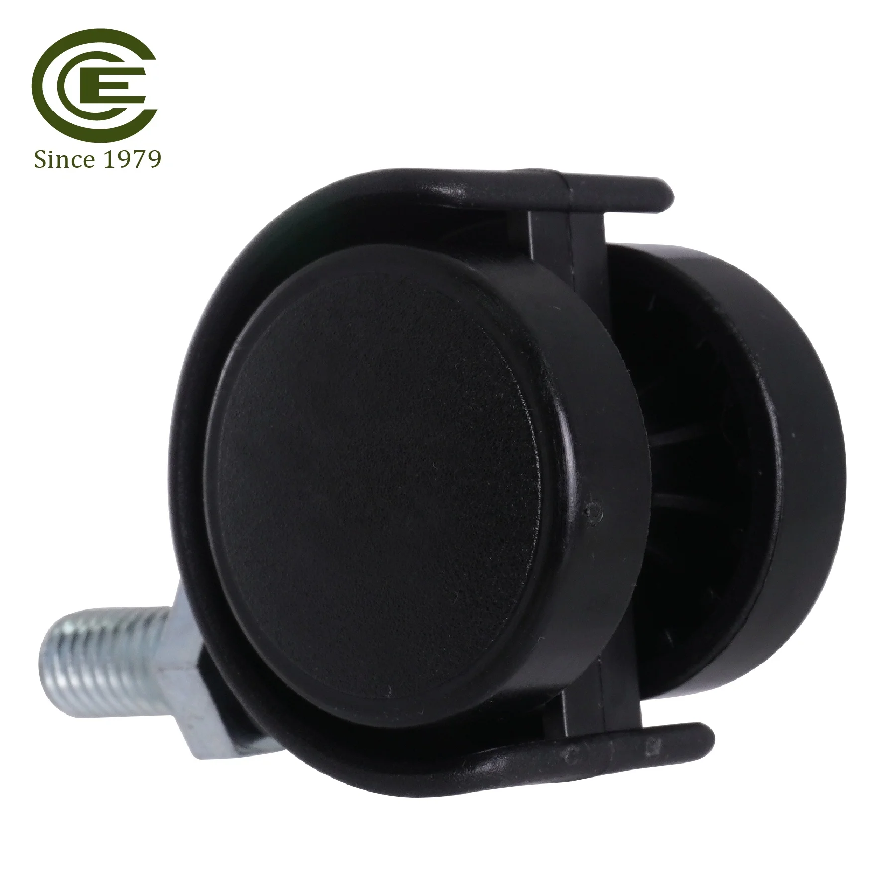 M8 Thread Screw Twin Plastic Caster 30mm Nylon Swivel Wheels