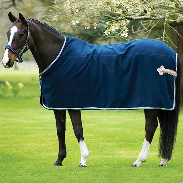 High Quality Horse Rug Travelling Horse Equine Luxury Show Cooler Navy Fleece Blanket Equestrian Sheet Riding House India Shop