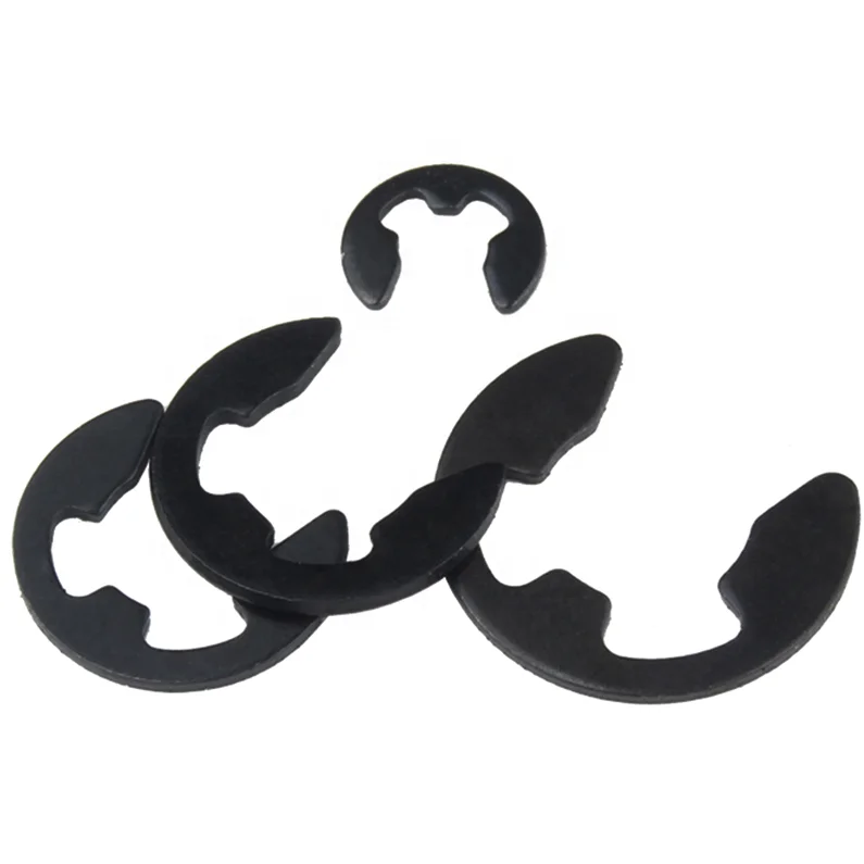 SDPSI DCT Black Steel E Type External Circlips Lock Retaining Ring Bearing Washers for Shafts