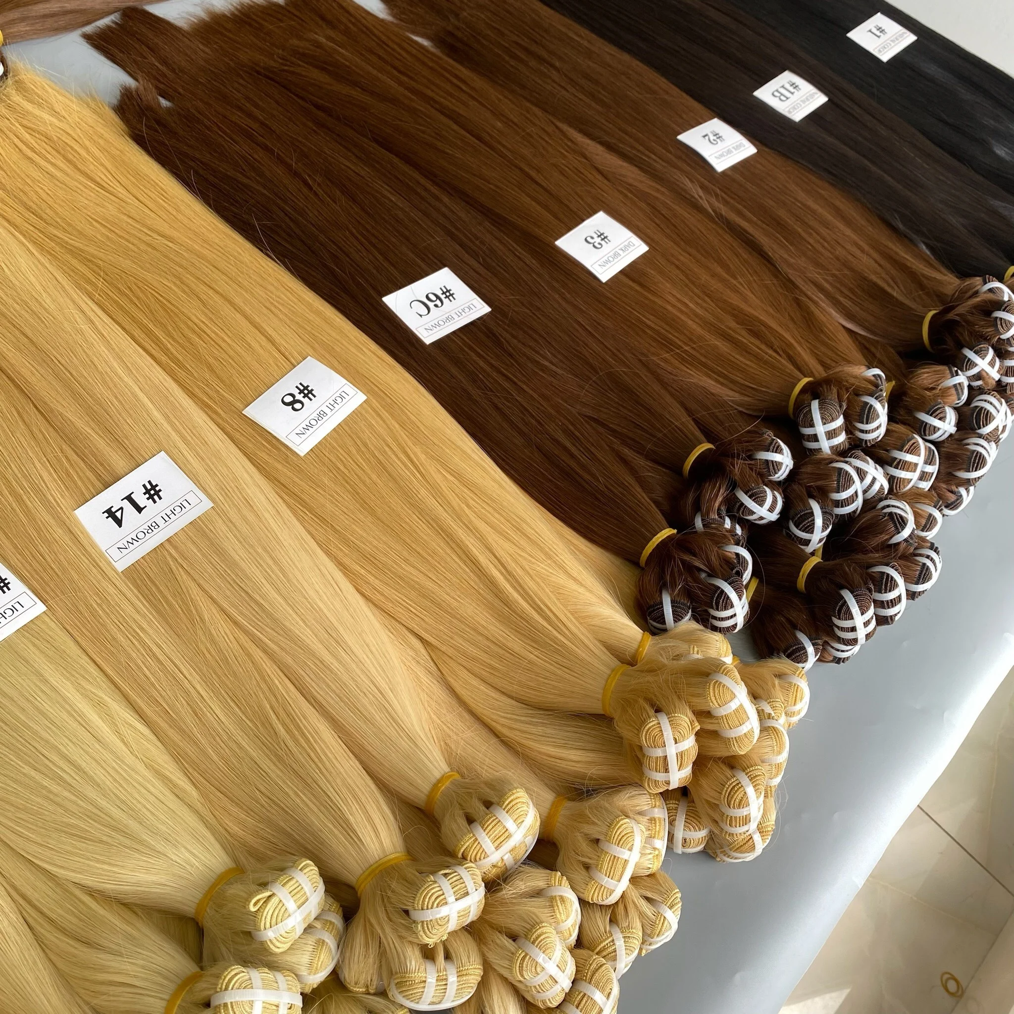 12A Grade Weft Hair Extensions Wholesale Human Hair Supplier Customizable colors No Shedding No Tangle Shipping Worldwide