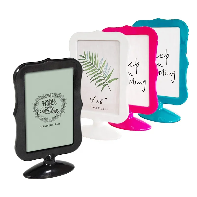 Красная горизонтальная фоторамка 4x6 дюймов, акриловая двухсторонняя рамка для фото, цена, подставка для меню