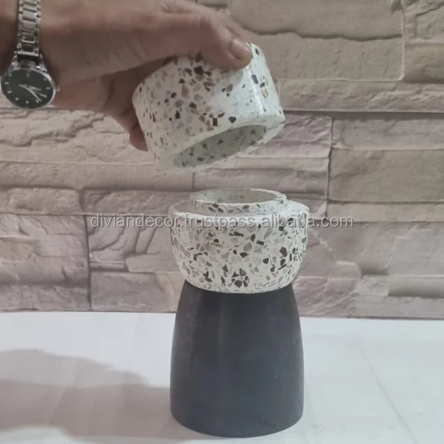 Terrazzo Bakhoor Oud Mubkhar Burner Wholesale Aromatic Scent Home Fregnance Oud India For Middle East Burner