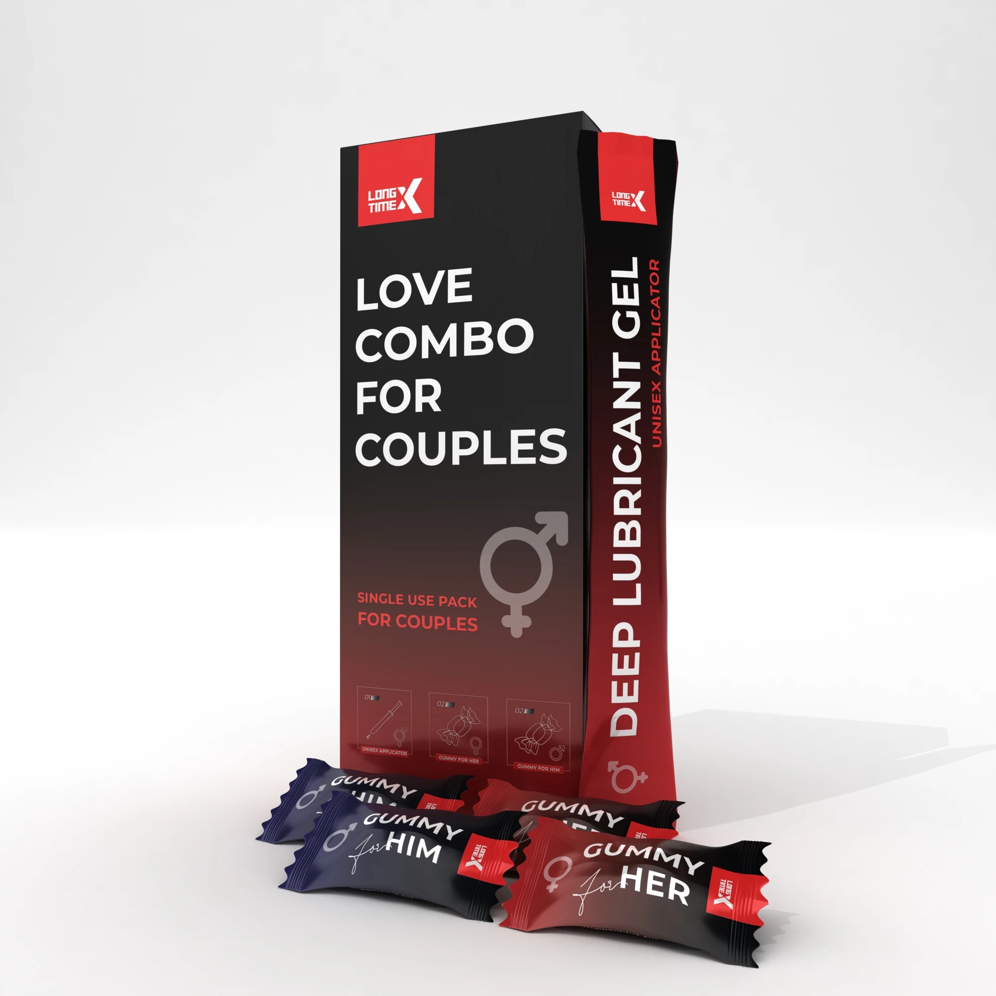LongtimeX performance new packaging shot of Lubricant gel and gummies health for couple sexua; care hot selling product 2024