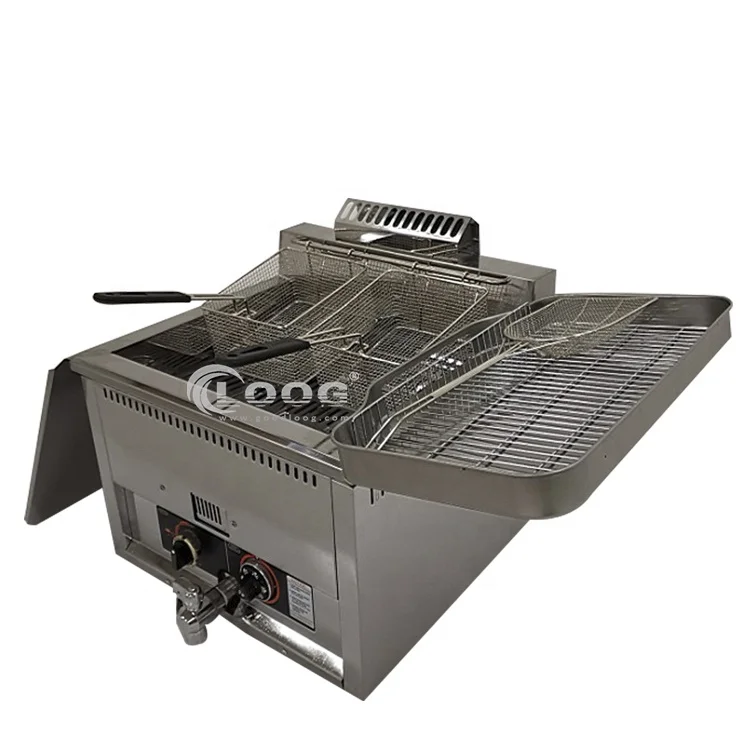 Professional Snack Equipment Commercial Gas Table Top Deep Fryer Chips Machine For Food Truck