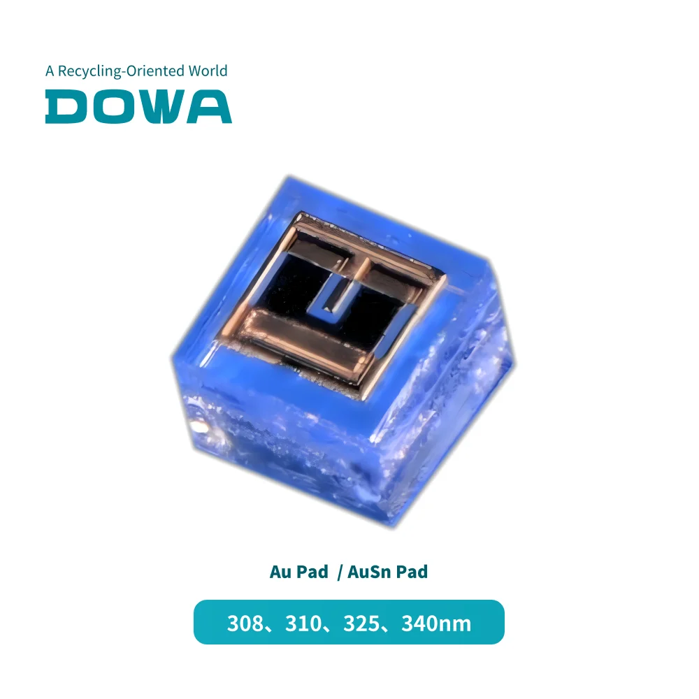 DOWA UV LED голый чип формы флип Au AuSn Pad UVA UVB светодиодный