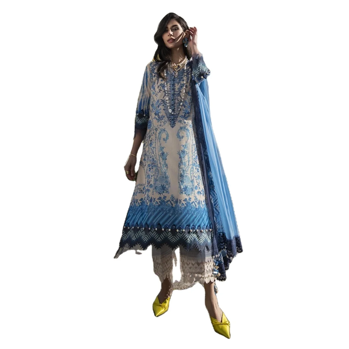 Premium Quality 2022 Latest Design Wholesale Pakistani ladies shalwar kameez customized color size best stitching Quality