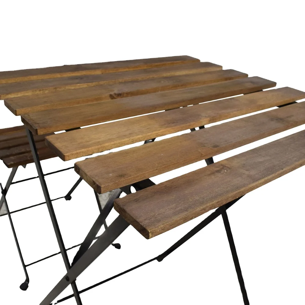 Acacia Table Set with Powder Coating Steel Frames/ Modern Garden Set vietnam cheap price tarno set patio balcony