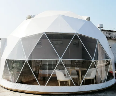 Geodesic Dome Glamping Tent Luxury Hotel For Sale With Bathroom