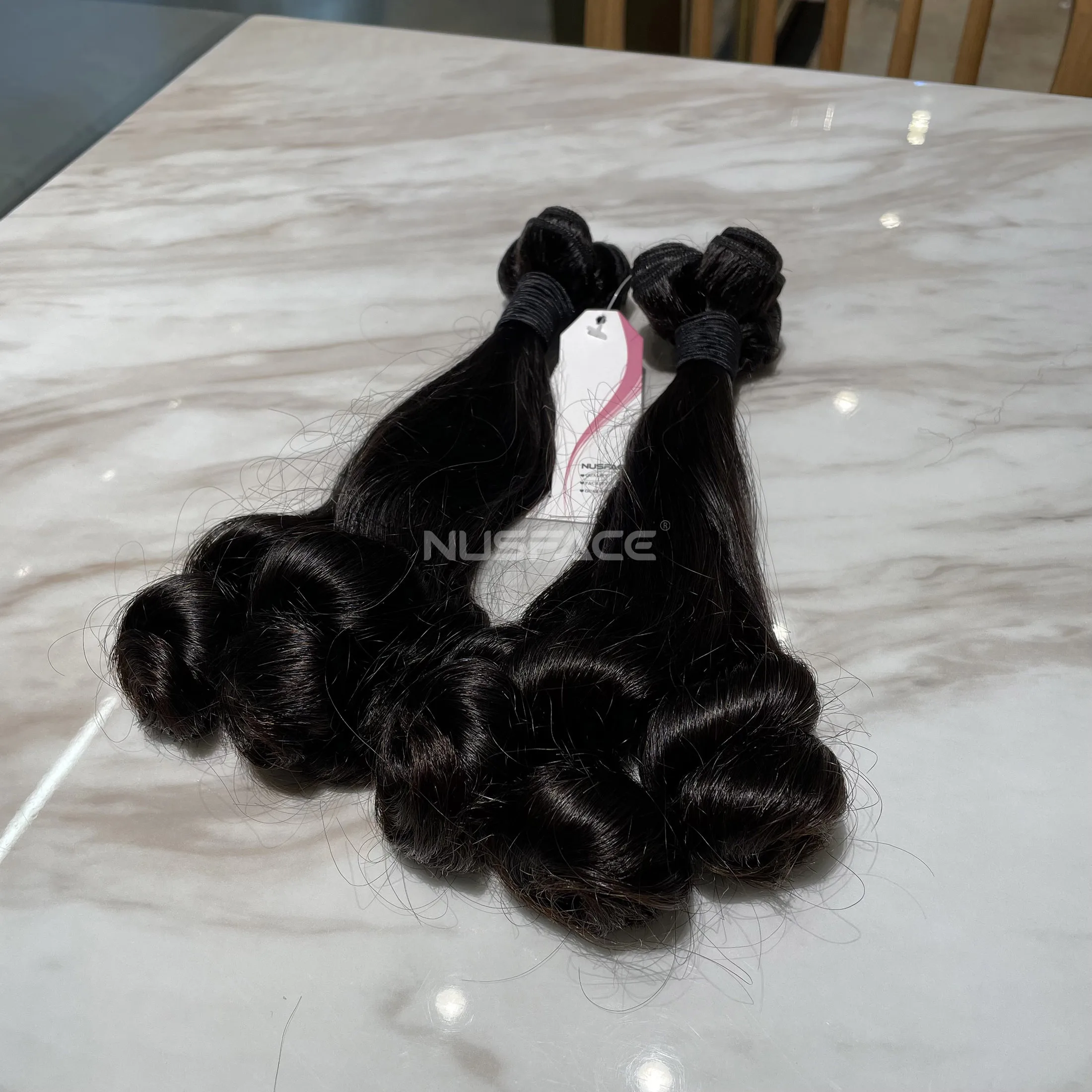 One Donor  Raw Virgin Cuticle Aligned Hair bundle Super Funmi Hair Double Drawn Egg Curl 100% Human Hair