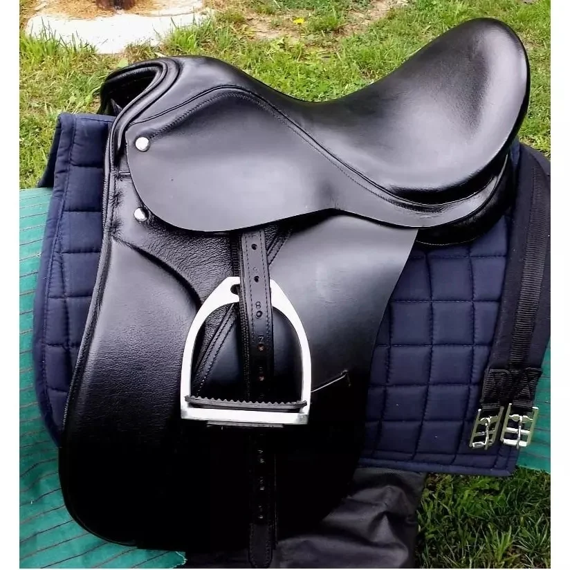 Wholesale Australian Horse Stock Saddle in leather with suede seat carving tooling for equestrian