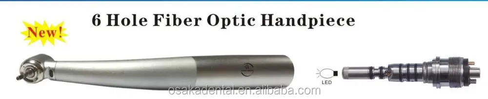 Dental fiber optic handpiece with dental LED fiber optical