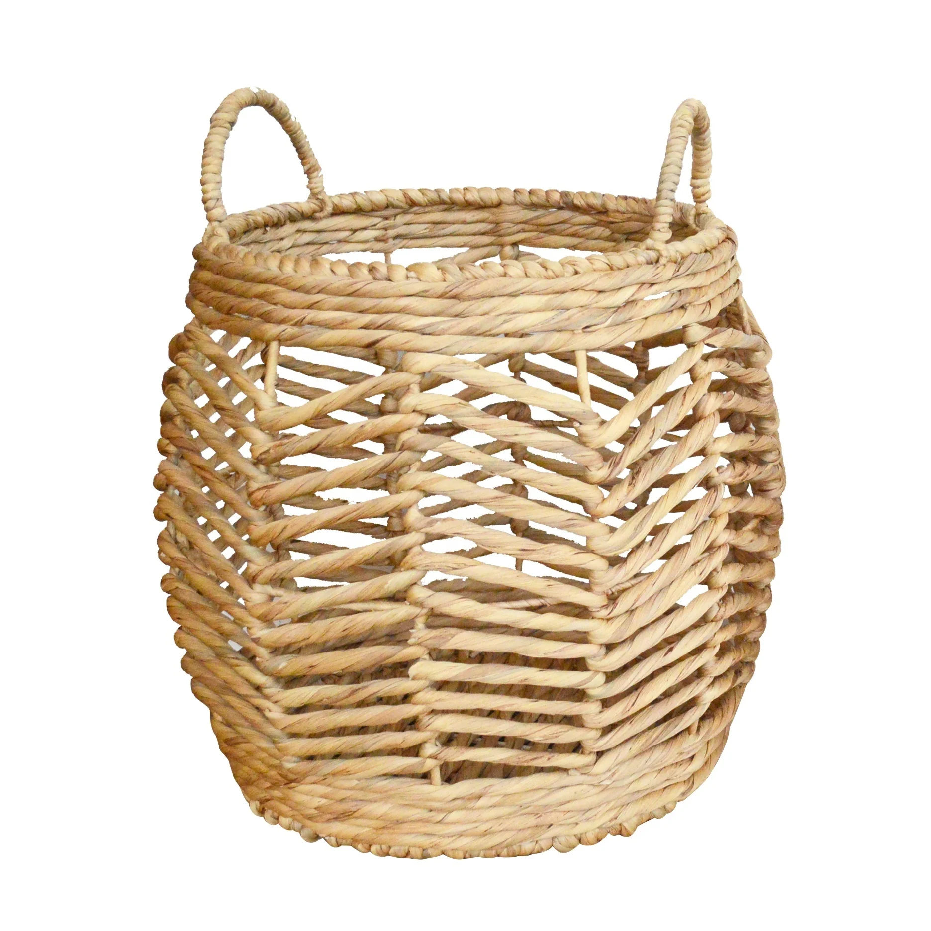 Water Hyacinth storage basket wholesale in Vietnam Natural water hyacinth basket hamper laundry basket