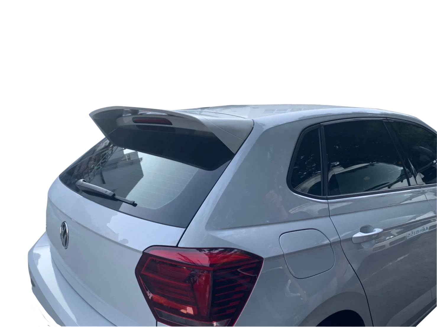 Для 14-NOW VOLKSWAGEN POLO VOTEX стиль белый спойлер с рисунком