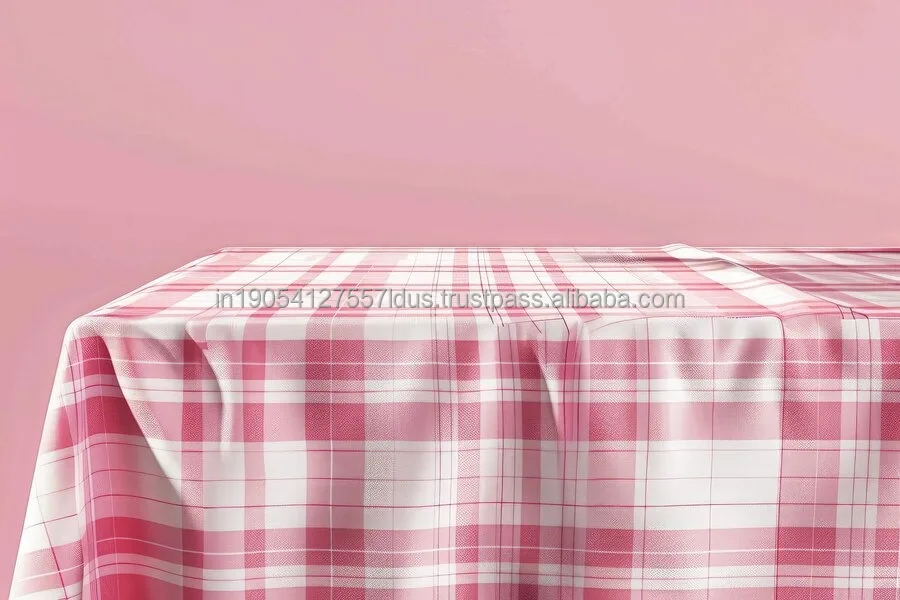 Cheap wholesale Waterproof checkered design Tablecloth for Table Protect from heat