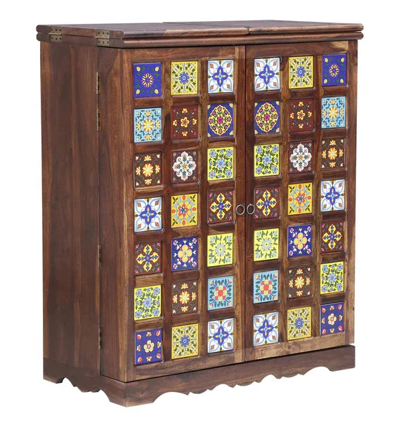 Промышленный винтажный барный шкаф, индийский барный шкаф Sheesham, деревянный высококлассный барный шкаф Jodhpur, стойка для хранения винных бутылок ручной работы, барный шкаф