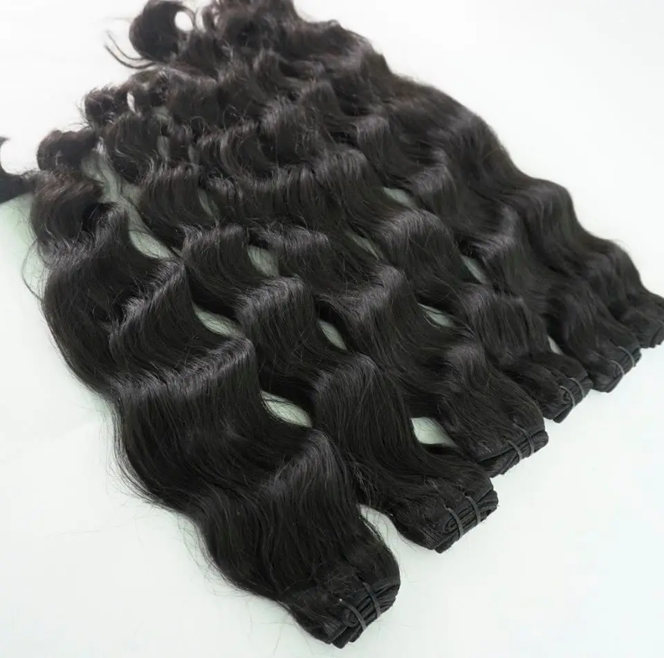 High Quality 16 Inch-36 Inch Deep Wave Water Wave Virgin Remy Human Hair Extensions Wholesale Vietnamese  Hair Genius Weft