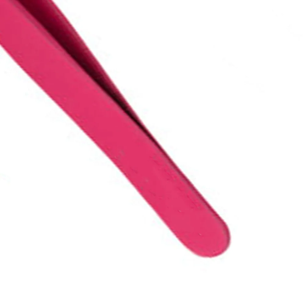 Small MOQ custom professional eyebrow clip stainless steel tweezers black