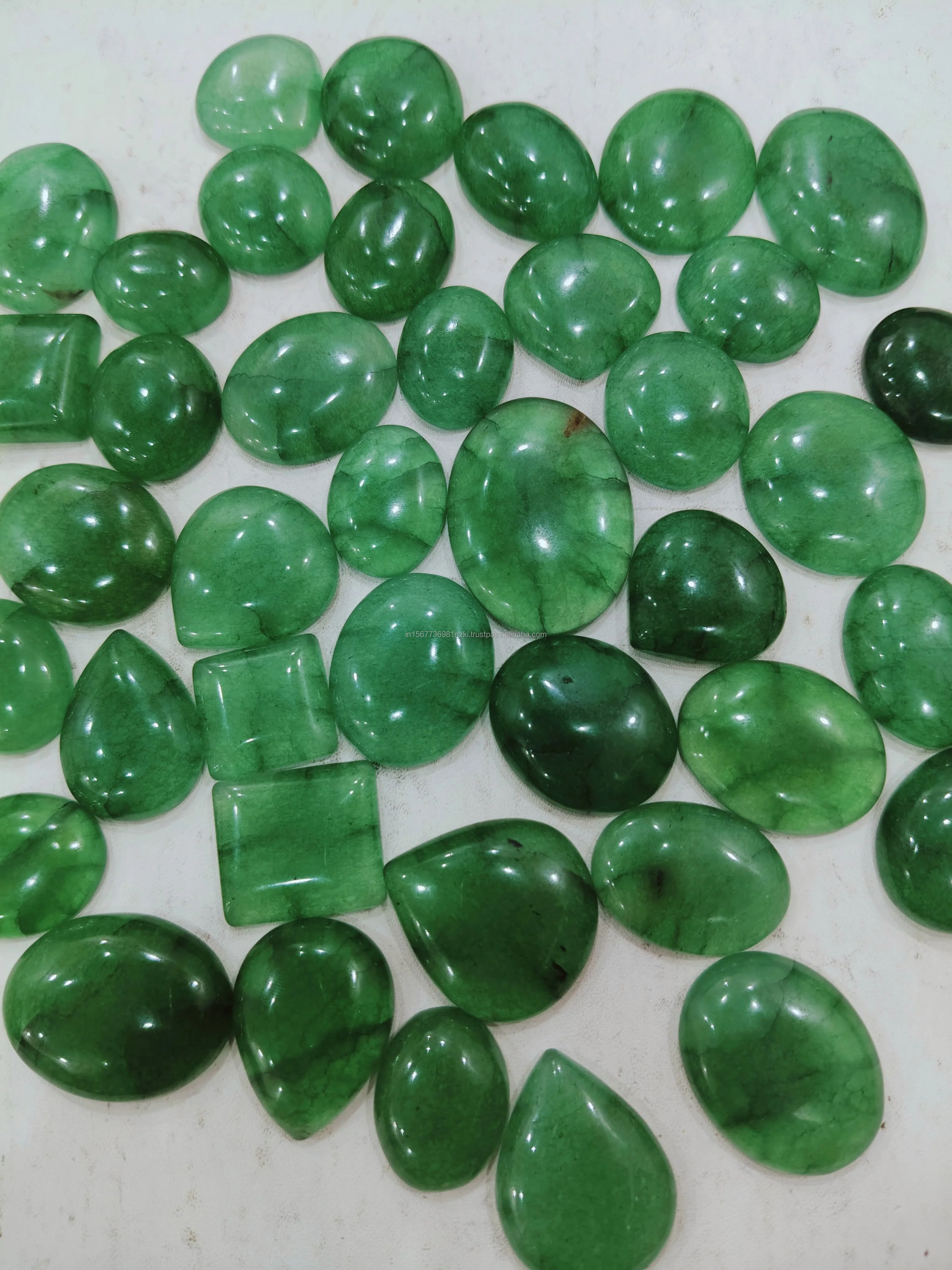 Top Quality Green Stone Quartz High Quality Stone Natural Loose Gemstone Green Quartz Cabochon Hand Made