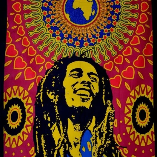 Bob Marley Tapestry Mandala Wall Hanging Rasta Reggae Tapestry Room Hanging Printed 100% Cotton Flat Sheet Hand Wash Rectangular