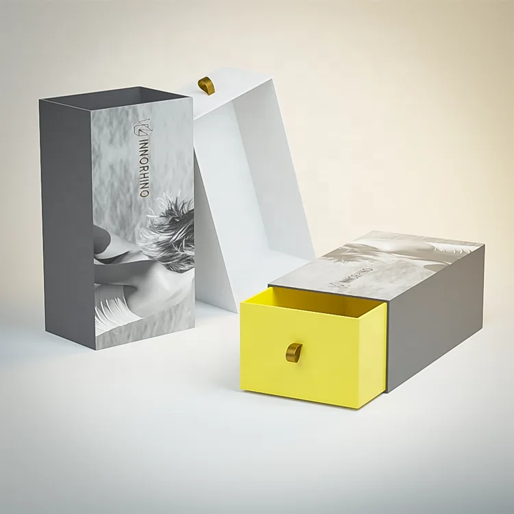 Customized High End Shoes Jacket Dress Garment Clothing Accessories Cake Cardboard Paper Sliding Drawer Packaging Rigid Gift Box